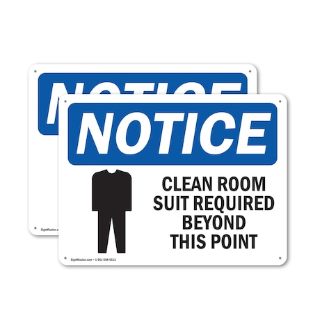 Signmission 7 in Height, 10 in Width, Aluminum, Rectangle OS-2PACK-NS-A-710-L-10621